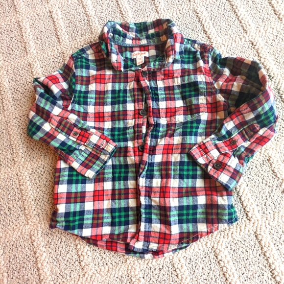 Cat & Jack Other - Boys Plaid Button Down Shirt, XS size 4/5